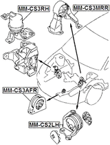 MM-CS2LH - LEFT ENGINE MOUNT (HYDRO)