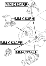 MM-CS3RH - RIGHT ENGINE MOUNT (HYDRO)