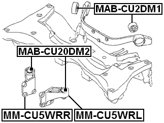MM-CU5WRR - RIGHT REAR DIFFERENTIAL MOUNT