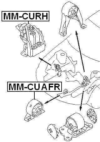 MM-CURH - RIGHT ENGINE MOUNT (HYDRO)