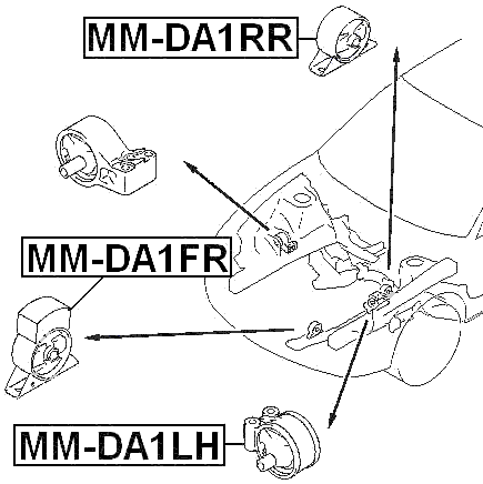 MM-DA1RR - REAR ENGINE MOUNT MT