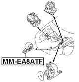 MM-EA8ATF - FRONT ENGINE MOUNT AT