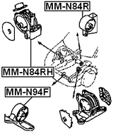 MM-N84RH - RIGHT ENGINE MOUNT (HYDRO)