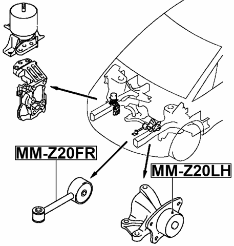 MM-Z20FR - FRONT ENGINE MOUNT