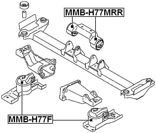 MMB-H77F - FRONT ENGINE MOUNT BUSHING (HYDRO)