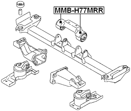 MMB-H77MRR - REAR ENGINE MOUNT BUSHING