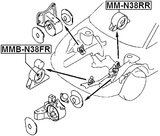 MMB-N38FR - FRONT ENGINE MOUNT BUSHING
