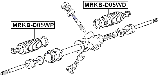 MRKB-D05WP - STEERING RACK BOOT RIGHT