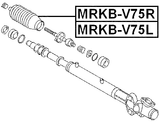 MRKB-V75L - STEERING RACK BOOT LEFT