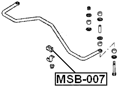 MSB-007 - REAR STABILIZER BAR BUSH D20