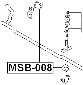 MSB-008 - FRONT STABILIZER BAR BUSH D27