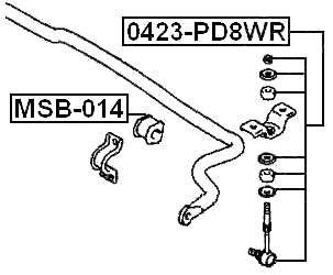 MSB-014 - REAR STABILIZER BAR BUSH D25