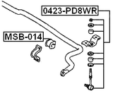 MSB-014 - REAR STABILIZER BAR BUSH D25