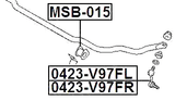 MSB-015 - FRONT STABILIZER BAR BUSH D29