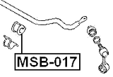 MSB-017 - FRONT STABILIZER BAR BUSH D29