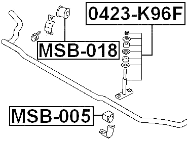 MSB-018 - FRONT STABILIZER BAR BUSH D20