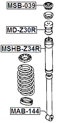 MSB-039 - REAR SHOCK ABSORBER BUSHING