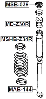 MSB-039 - REAR SHOCK ABSORBER BUSHING
