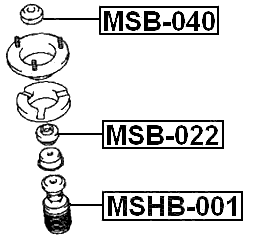 MSB-040 - FRONT SHOCK ABSORBER BUSHING