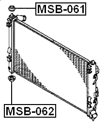MSB-062 - MOUNT RUBBER RADIATOR