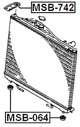 MSB-064 - MOUNT RUBBER RADIATOR
