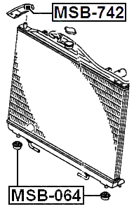 MSB-064 - MOUNT RUBBER RADIATOR