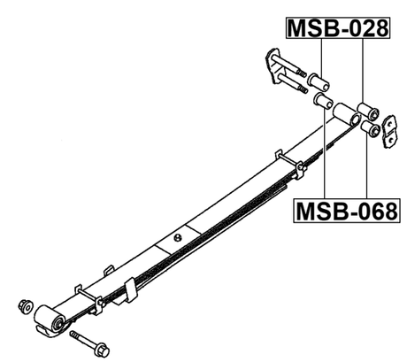 MSB-068 - REAR LEAF SPRING BUSHING REAR