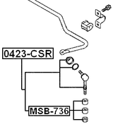 MSB-736 - STABILIZER LINK REPAIR KIT 3 PCS