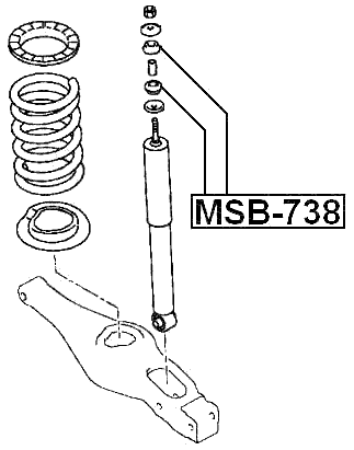 MSB-738 - REAR SHOCK ABSORBER BUSHING