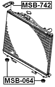 MSB-742 - MOUNT RUBBER RADIATOR