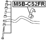 MSB-CS2FR - FRONT STABILIZER BAR BUSH D22