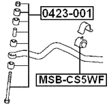 MSB-CS5WF - FRONT STABILIZER BAR BUSH D25