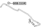MSB-CU20R - REAR STABILIZER BAR BUSH D16