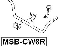 MSB-CW8R - REAR STABILIZER BAR BUSH D20