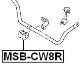 MSB-CW8R - REAR STABILIZER BAR BUSH D20