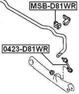 MSB-D81WR - REAR STABILIZER BAR BUSH D22