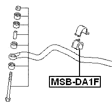 MSB-DA1F - FRONT STABILIZER BAR BUSH D22