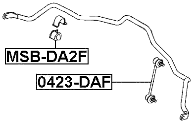 MSB-DA2F - FRONT STABILIZER BAR BUSH D16