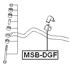 MSB-DGF - FRONT STABILIZER BAR BUSH D23