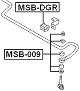 MSB-DGR - REAR STABILIZER BAR BUSH D16