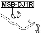 MSB-DJ1R - REAR STABILIZER BAR BUSH D19