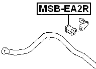 MSB-EA2R - REAR STABILIZER BAR BUSH D19