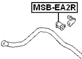 MSB-EA2R - REAR STABILIZER BAR BUSH D19