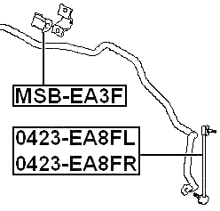 MSB-EA3F - FRONT STABILIZER BAR BUSH D17
