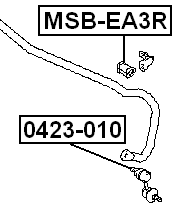 MSB-EA3R - REAR STABILIZER BAR BUSH D18