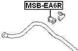 MSB-EA6R - REAR STABILIZER BAR BUSH D20
