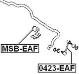 MSB-EAF - FRONT STABILIZER BAR BUSH D18