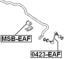 MSB-EAF - FRONT STABILIZER BAR BUSH D18