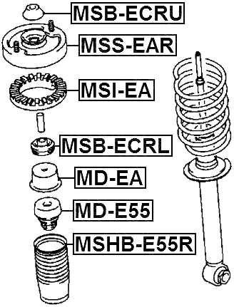 MSB-ECRL - REAR SHOCK ABSORBER BUSHING
