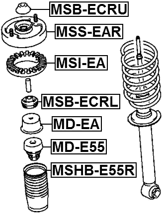MSB-ECRU - REAR SHOCK ABSORBER BUSHING